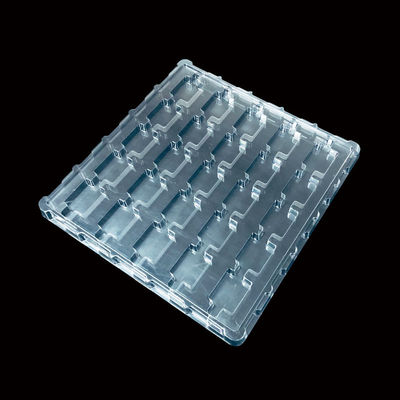 Doorzichtige PET-omzetplaat met plastic houder voor halfgeleidercomponenten op maat
