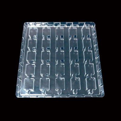 Doorzichtige PET-omzetplaat met plastic houder voor halfgeleidercomponenten op maat