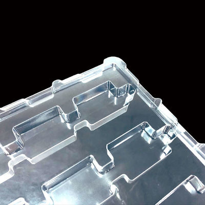 Doorzichtige PET-omzetplaat met plastic houder voor halfgeleidercomponenten op maat