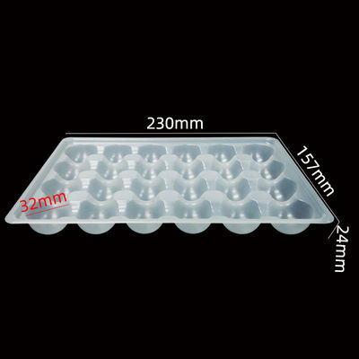 OEM ODM Natuurlijke witte PP Blister Tray voor Octopus Balls Meatballs Dikte 0,2-2,0 mm