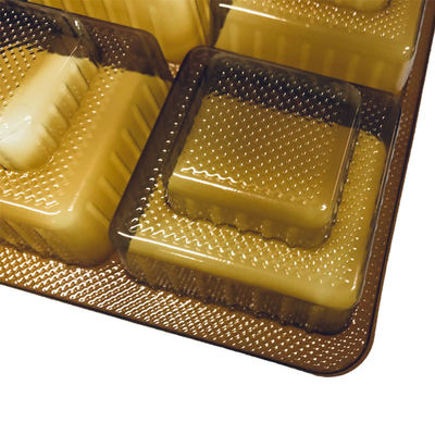 Op maat gemaakte 6 compartimenten Amber kleur Blister Invoegplaat voor Mooncake Plastic Box