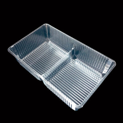Op maat gemaakte wegwerpbare, heldere, voedselkwaliteit PET-blister-invoegbak Plastic dozen voor gebak