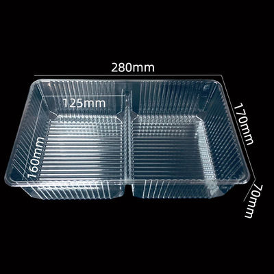 Op maat gemaakte wegwerpbare, heldere, voedselkwaliteit PET-blister-invoegbak Plastic dozen voor gebak