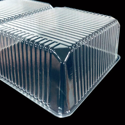 Op maat gemaakte wegwerpbare, heldere, voedselkwaliteit PET-blister-invoegbak Plastic dozen voor gebak