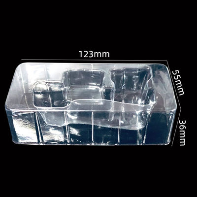 Op maat gemaakte transparante PET-blister-invoegbak voor Chrome-nagelpoederpot make-upgereedschap