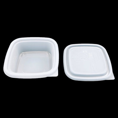 Gepersonaliseerde microgolfbare voedselkwaliteit plastic container voor soep Deli Food Natural White