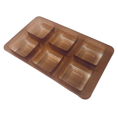 ISO45001 Goedgekeurde Amber PET-bak voor mooncakes Gebak in vacuümvormend materiaal