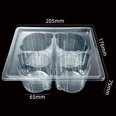 Voedingsmiddelenklasse 4 Verpakking Plastic Dozen voor wegwerp Cupcakes Muffins PET Plastic Type