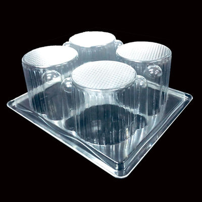 Voedingsmiddelenklasse 4 Verpakking Plastic Dozen voor wegwerp Cupcakes Muffins PET Plastic Type