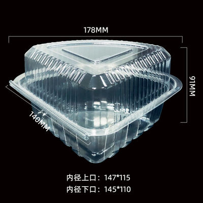 Persoonlijke kwart ronde plastic doos voor kaascakes Cheeseburgers Helder PET Clamshell