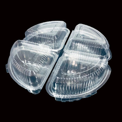 Persoonlijke kwart ronde plastic doos voor kaascakes Cheeseburgers Helder PET Clamshell
