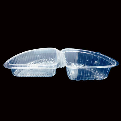 Persoonlijke kwart ronde plastic doos voor kaascakes Cheeseburgers Helder PET Clamshell