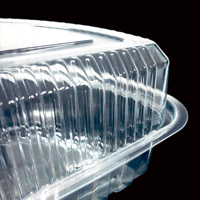 Persoonlijke kwart ronde plastic doos voor kaascakes Cheeseburgers Helder PET Clamshell