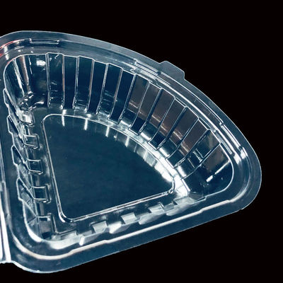 Persoonlijke kwart ronde plastic doos voor kaascakes Cheeseburgers Helder PET Clamshell