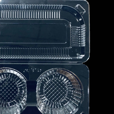 Matt Laminatie Druk Twee compartimenten Clamshell Box voor wegnemen Plastic Box