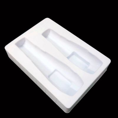 Custom White PVC Flocking Box MOQ 10000 stuks voor aangepaste verpakking van huidverzorgingsset